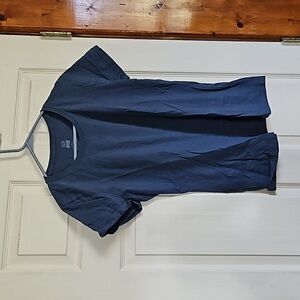 Fruit of the loom heather blue t shirt.   A